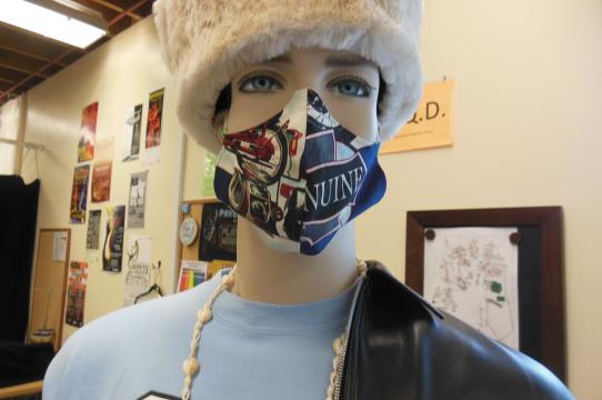 A completed mask at the UCSC Costume Shop