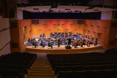 image: UCSC Orchestra rehearsal at the Music Center Recital Hall
