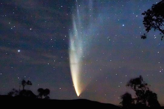 Comet across the sky