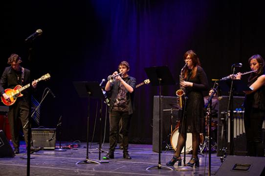 image: UCSC Jazz Ensembles photographed by Raven Pavao (2024)