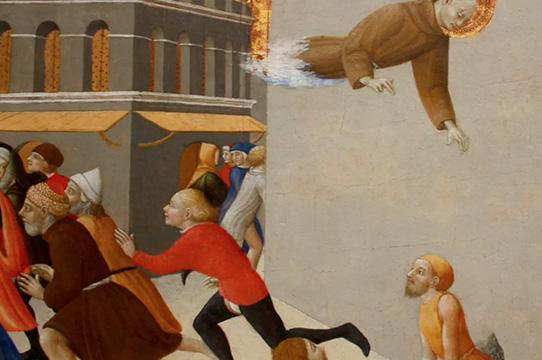 Sassetta, "The Blessed Ranieri Frees the Poor from a Jail in Florence," c. 1437-1444